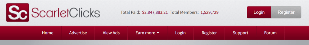 Scarlet clicks Paid to click